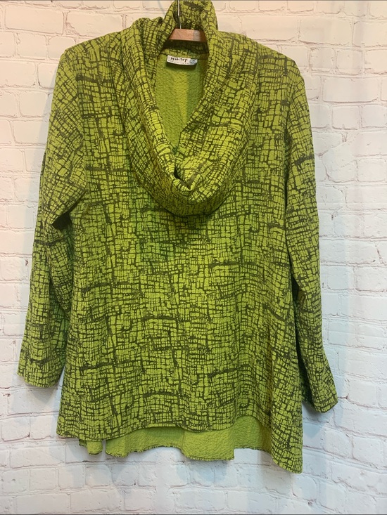 Habitat Tops - Habitat Green Patterned Lagenlook Tunic Top size M